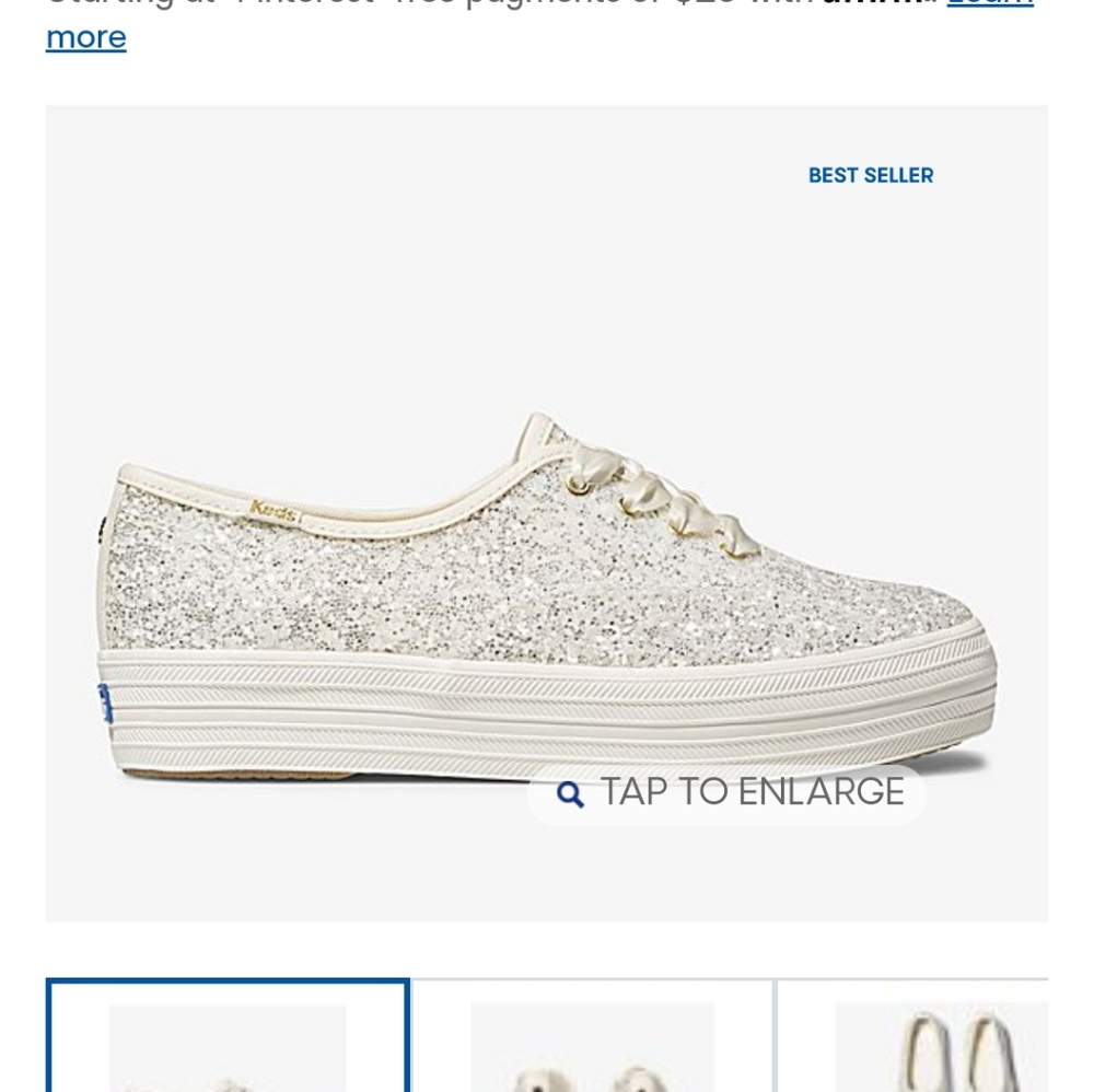 Women's Keds x Kate Spade New York Triple Glitter NIB Women's US sz 6 BRAND NEW!
